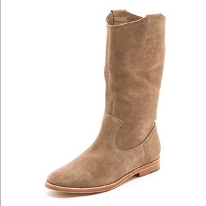 Joie suede mid-calf boots in camel